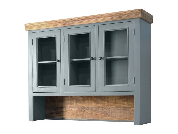 Haut de buffet en bois massif 145 x 115 x 38cm Bleu