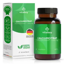 CALCIUMCITRAT 1000 mg Kalzium hochdosiert Kapseln 90 St