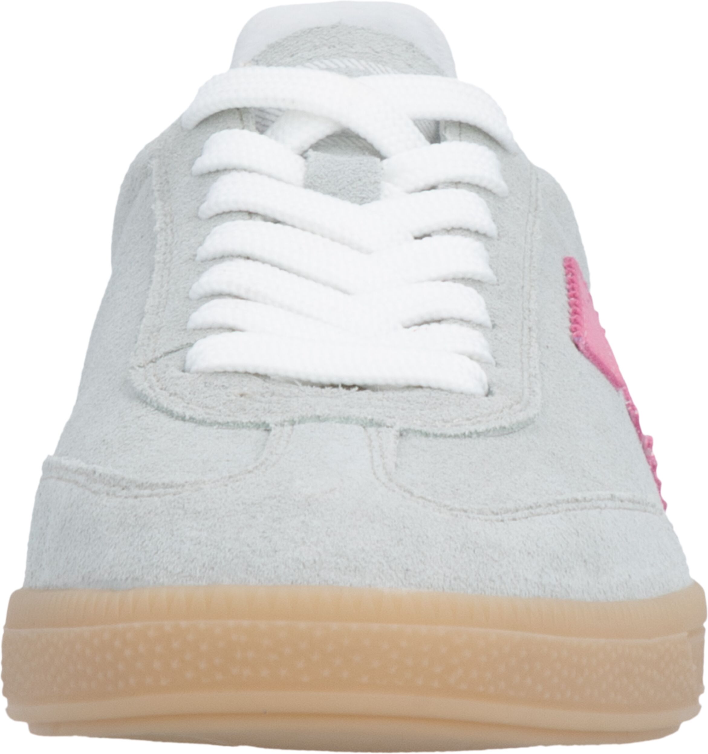 Sneaker RIEKER SPORT "San Diego Swing2GO", Damen, Gr. 43, blau (eisblau, rosa), Veloursleder, unifarben mit Farbeinsatz, Schuhe Sneaker, Retro-Sneaker, Freizeitschuh, Halbschuh mit herausnehmbarem Fussbett eisblau, rosa 43