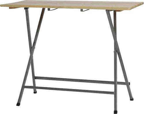 FUNSTAR 101739 Gartentisch Stahl, Kiefernholz Grau, Natur