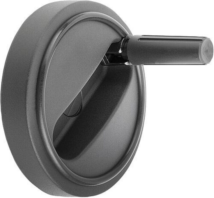 KIPP Handrad D1=125 Passbohrung 16H7 ohne Querbohrung Form E Thermopl. (K0258.0312516)