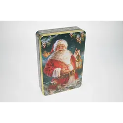 Keksdose Santa 18,5 x 12,5 cm Alu, Eisen, Stahl & Metall Grün