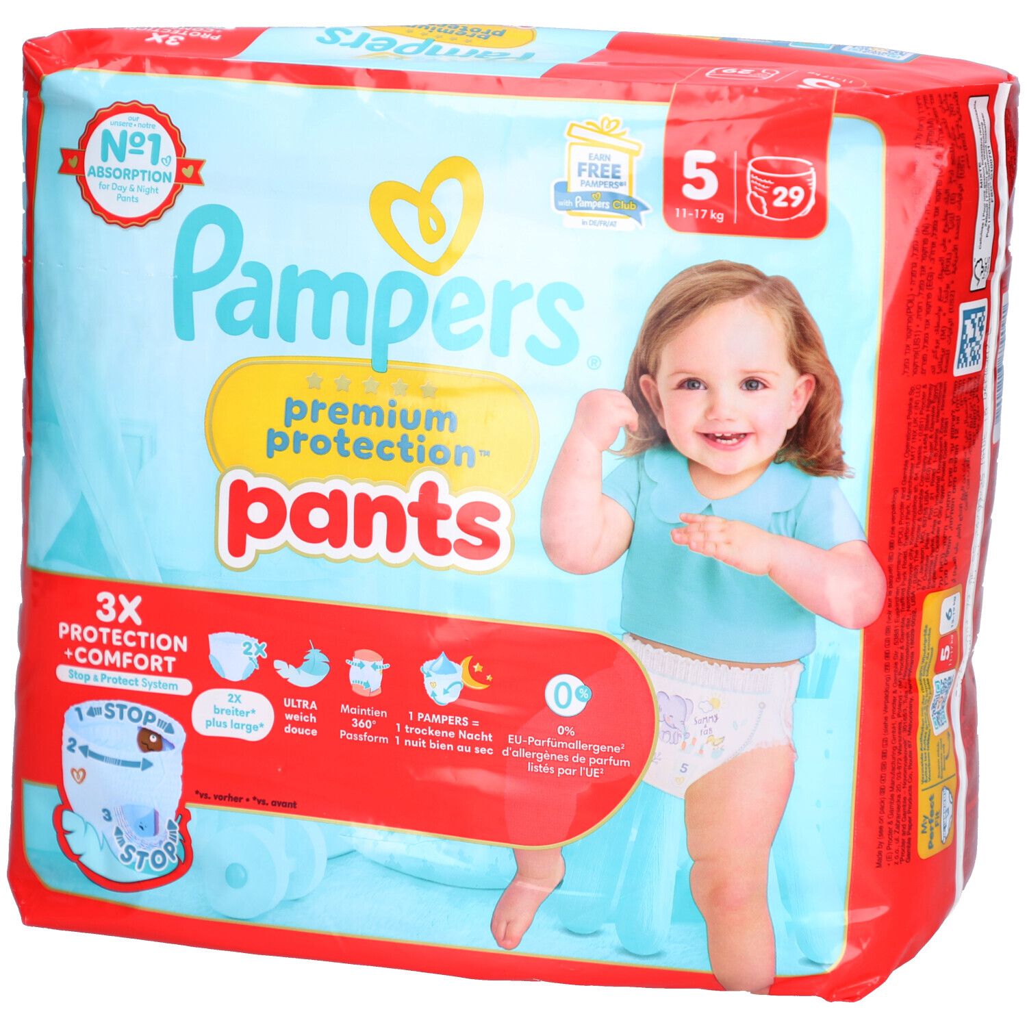 Pampers Prem Prot Pan Gr5 11-17kg Jun Spar 29 Stk St Windeln