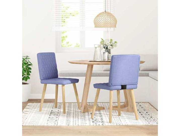 NLQMSU Esszimmerstuhl, Jeansblau, 2 Stück, Polyestergewebe Dicker Schaumstoff, bequeme Rückenlehne, lässiger Stil, vielseitiger Einsatz im Wohnzimmer oder Schlafzimmer