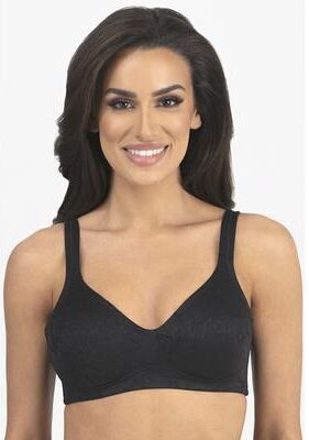 Plus Size Women's Jolie Jacquard Wire Free Minimizer Bra Intimate Apparel by Dominique in Black (Size 38 B)