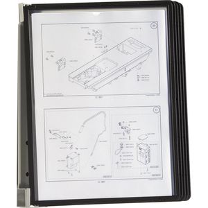 Durable Sichttafelsystem Vario Magnet Wall 5, 5914-01, A4, Wandhalter, schwarz, 5 Sichttafeln