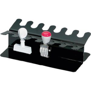 Maul Stempelhalter 5221290, feststehend, schwarz, aus Metall, 1-etagig, gerade Anordnung, für 12 Stempel