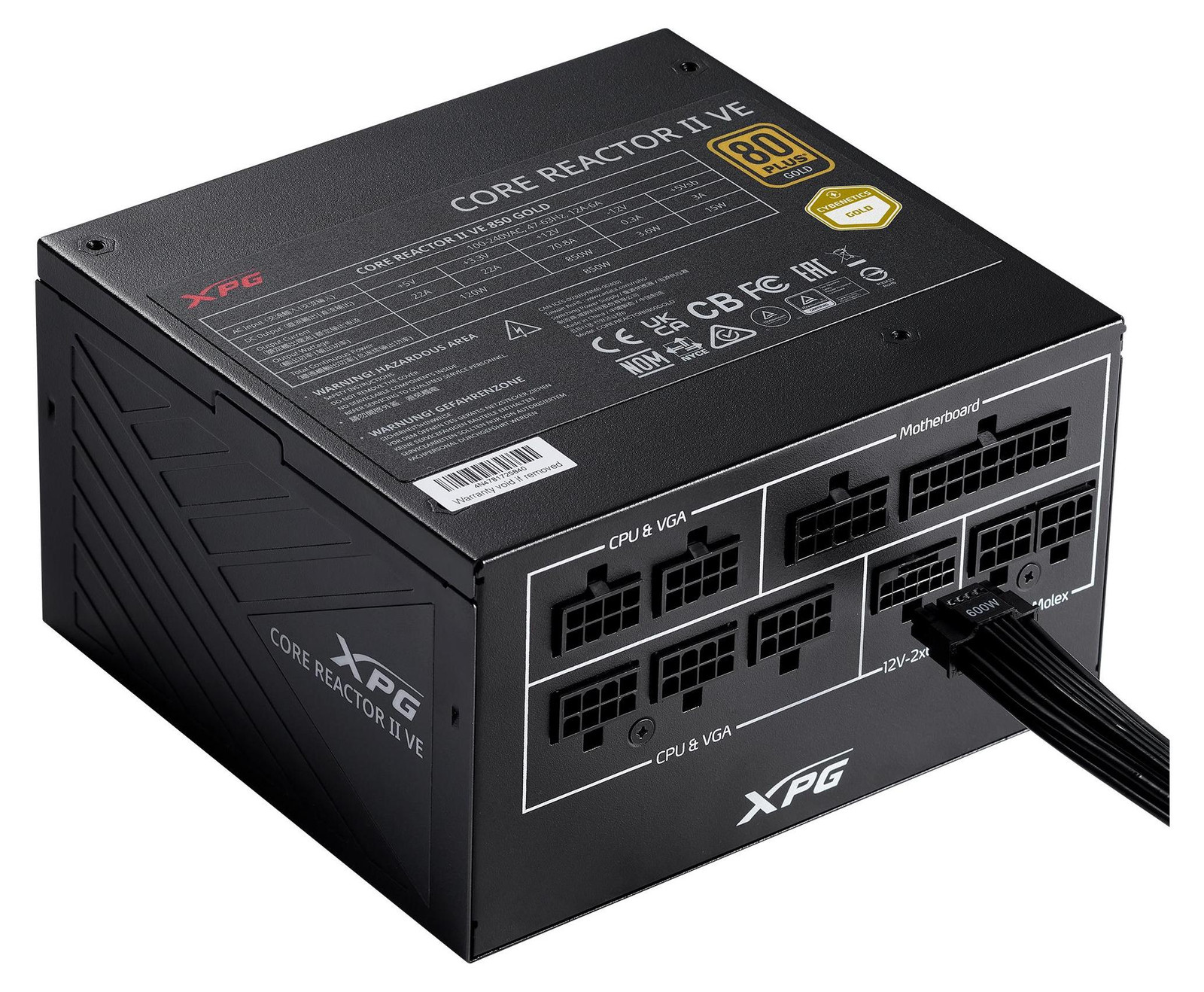 ADATA XPG Core Reactor II VE 650 Netvoeding 650W ATX 3.1 80+ Gold