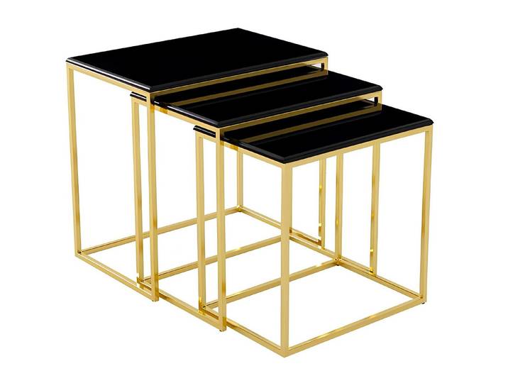 Xlmoebel Couchtisch Moderner schwarzer Designer-Couchtisch mit elegantem Design (Couchtische), Hergestellt in Europa