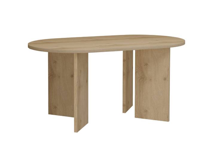 Table à manger 160x90 cm, 6 places en style chêne