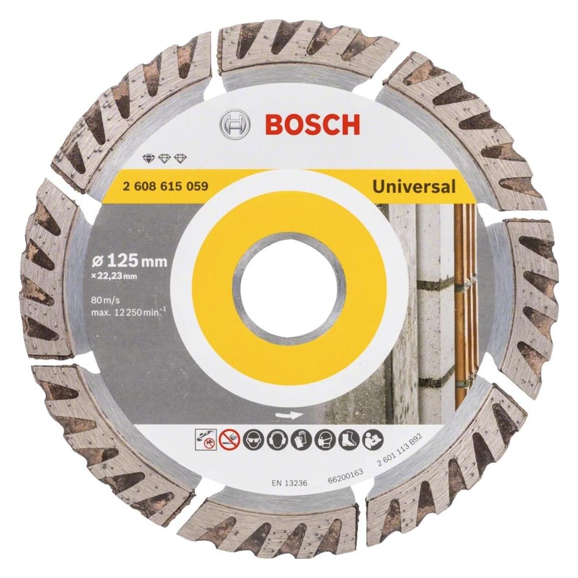 Bosch Professional Standard for Universal Diamanttrennscheibe 125 x 22,23 mm 2 Stk. ( 2x 2608615059 ) für Beton (2608615059)
