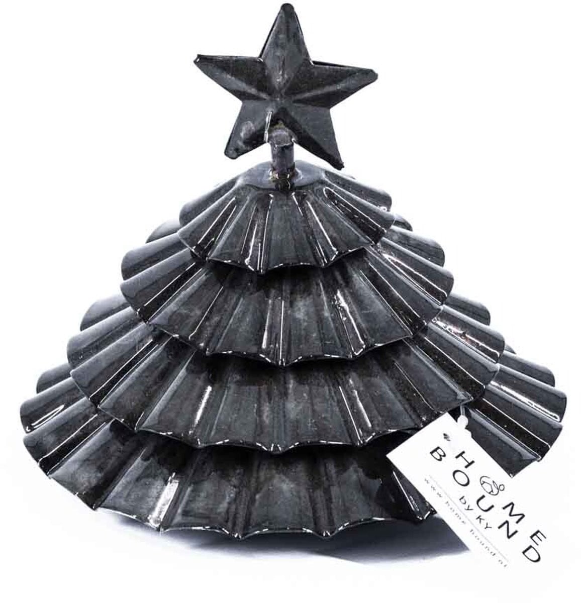 HomeBound by KY Metalen kerstboom blauw 3x12x10,5 cm