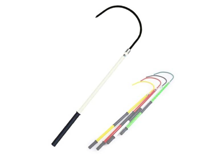 Kommerzieller Life-Haken mit verstellbarer, isolierter Stange, Hochspannungswerkzeug for Elektriker(White,3.3ftx4pc)