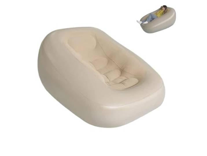 IINCOOY Klappbarer Aufblasbarer Loungesessel for Erwachsene Selbstaufblasender Loungesessel mit Samtpolsterung – geeignet for den Innenbereich, Camping und Ausflüge im Freien