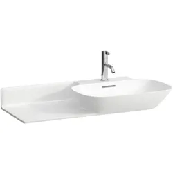 LAUFEN INO Waschtisch 8133010001041, 90x45cm Ablage links, Hahnloch und Überlauf, Saphirkeramik