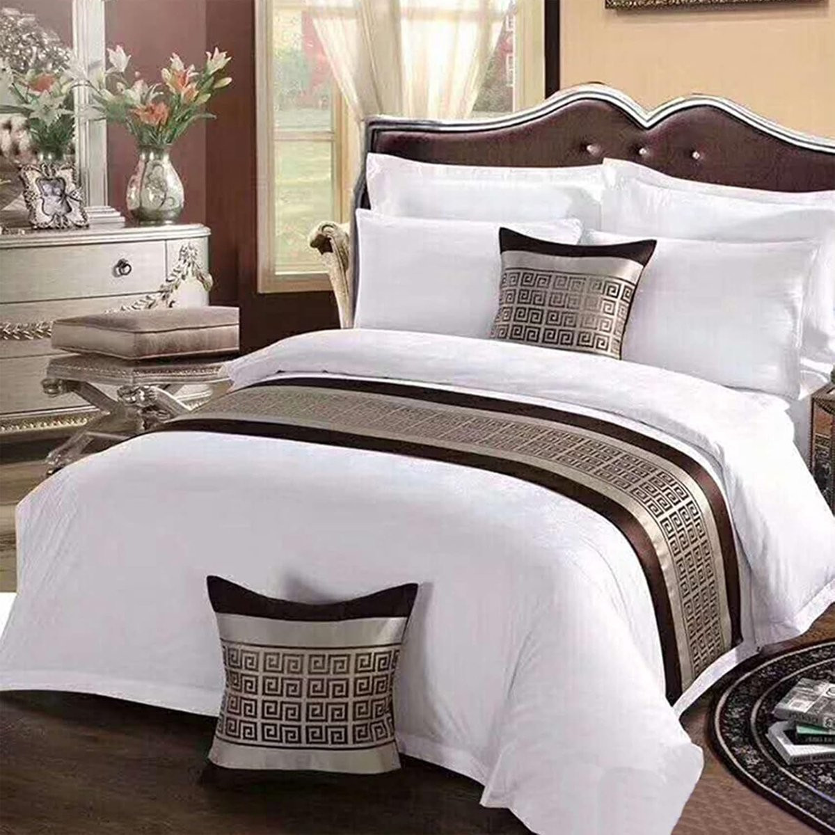 Bedloper Jacquard Bed Sjaal Grijs 50 x 180 cm