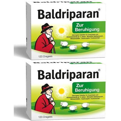 Baldriparan zur Beruhigung überzogene Tabletten 2x 2x120 St Überzogene