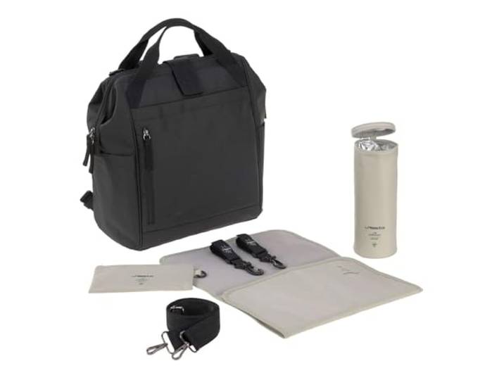 LÄSSIG Baby Wickelrucksack Wickeltasche inkl. Wickelzubehör Rucksack mit Wickelunterlage produziertGoldie Up Backpack black 1103034000