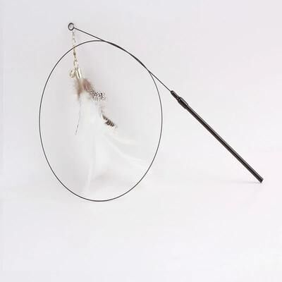 Uplift Picks Colorful Feather Bell Suction Cup Interactive Cat Wand Toy g