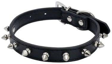 Uplift Picks Leather Spiked Pet Collar For Dogs And Cats black 51x2.5 Cm