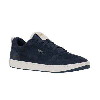 Sneaker K-SWISS "COURT VARSITY SDE", Herren, Gr. 44, blau (smoked navy, show weiß), Leder, Schuhe Sneaker