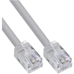 InLine  Modular-Rundkabel RJ12, Stecker / Stecker, 6adrig, 6P6C, 10m, Telefon Zubehör