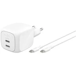 Belkin BoostCharge Pro inkl. USB-C Kabel (50 W, 2 Ports), USB Ladegerät, Weiss