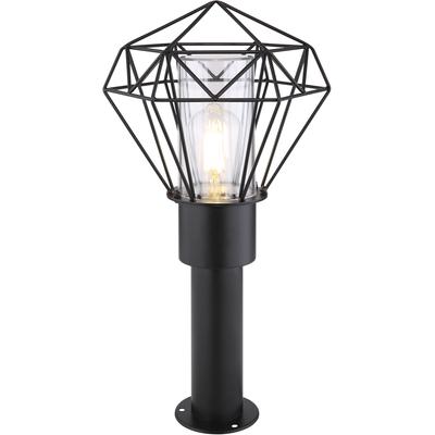 Außen-Stehlampe GLOBO LIGHTING "HORACE", schwarz, B:25,5cm H:50cm L:22,5cm, Leuchten, Außenleuchte für Garten & Terrasse schwarz