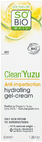 SO'BiO étic Clean Yuzu Anti-Imperfection Moisturizing Gel Cream 40 ml