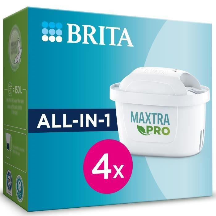 BRITA Maxtra Pro All-In-1 Waterfilter Cartridges - Pack van 4 - Tot 600L gefilterd water
