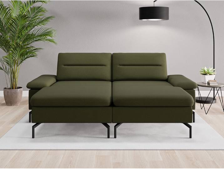 Loveseat Rio - Grün (Waldgrün) - Feiner Mikrofaserstoff