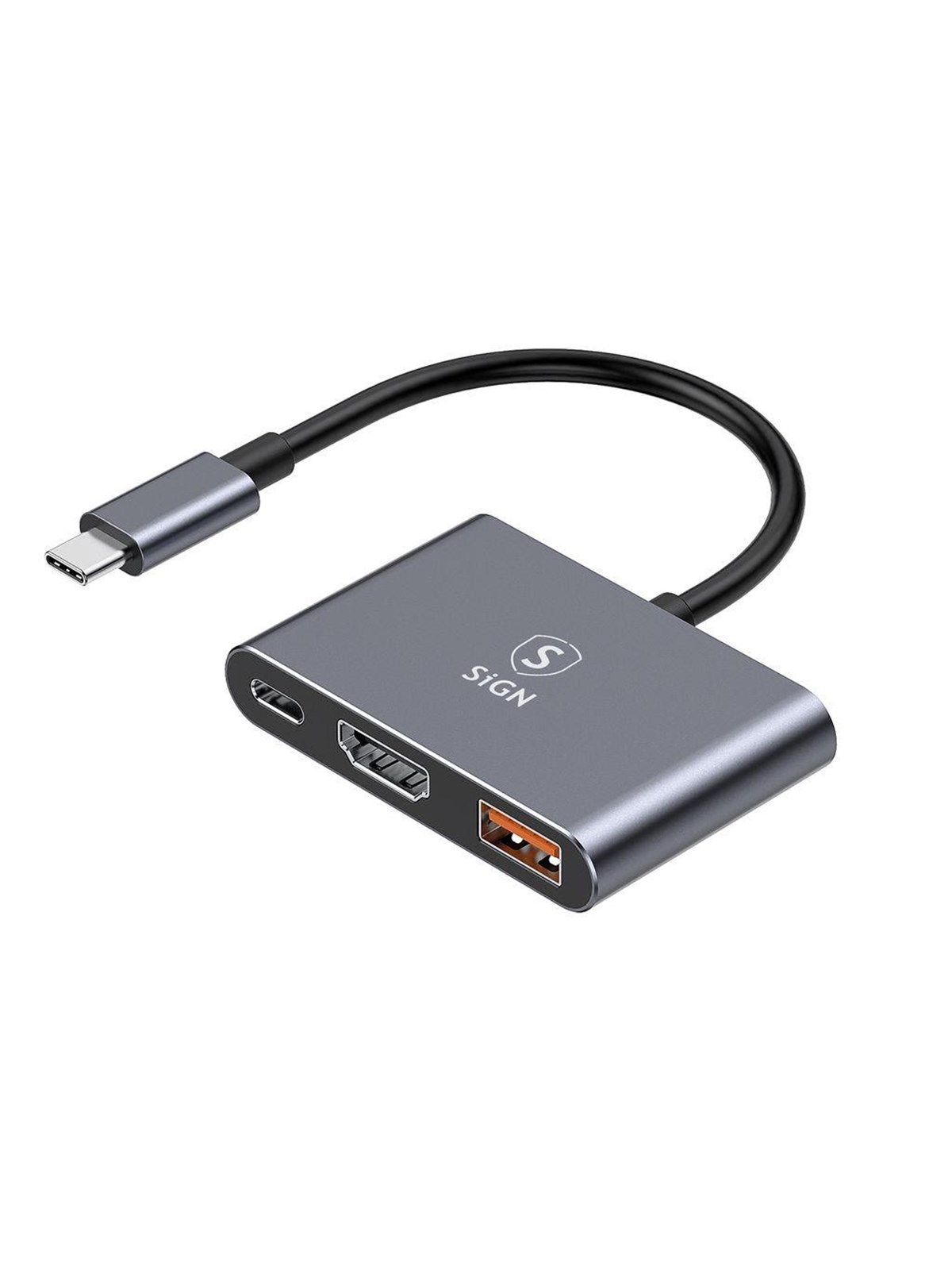 SiGN USB-C Hub to USB-A 3.0 / USB-C PD 100W / HDMI 4K@30Hz USB-Hubs