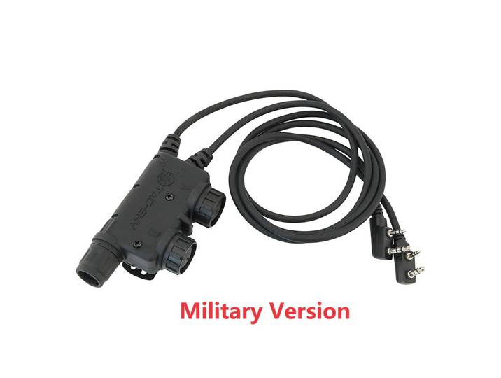 TS TAC-SKY DulMilitary Adaptateur touristes V2 U94 PTT Compatible avec PELTOR MSA EARMOR FCS Médailles COMTAC DulMédiateur set