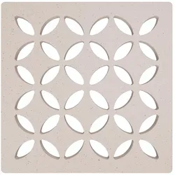 Schlüter Systems KERDI-DRAIN-STYLE Austauschbarer Entwässerungsrost Design 5 Floral Edelstahl TSI - Strukturbeschichtet Elfenbein