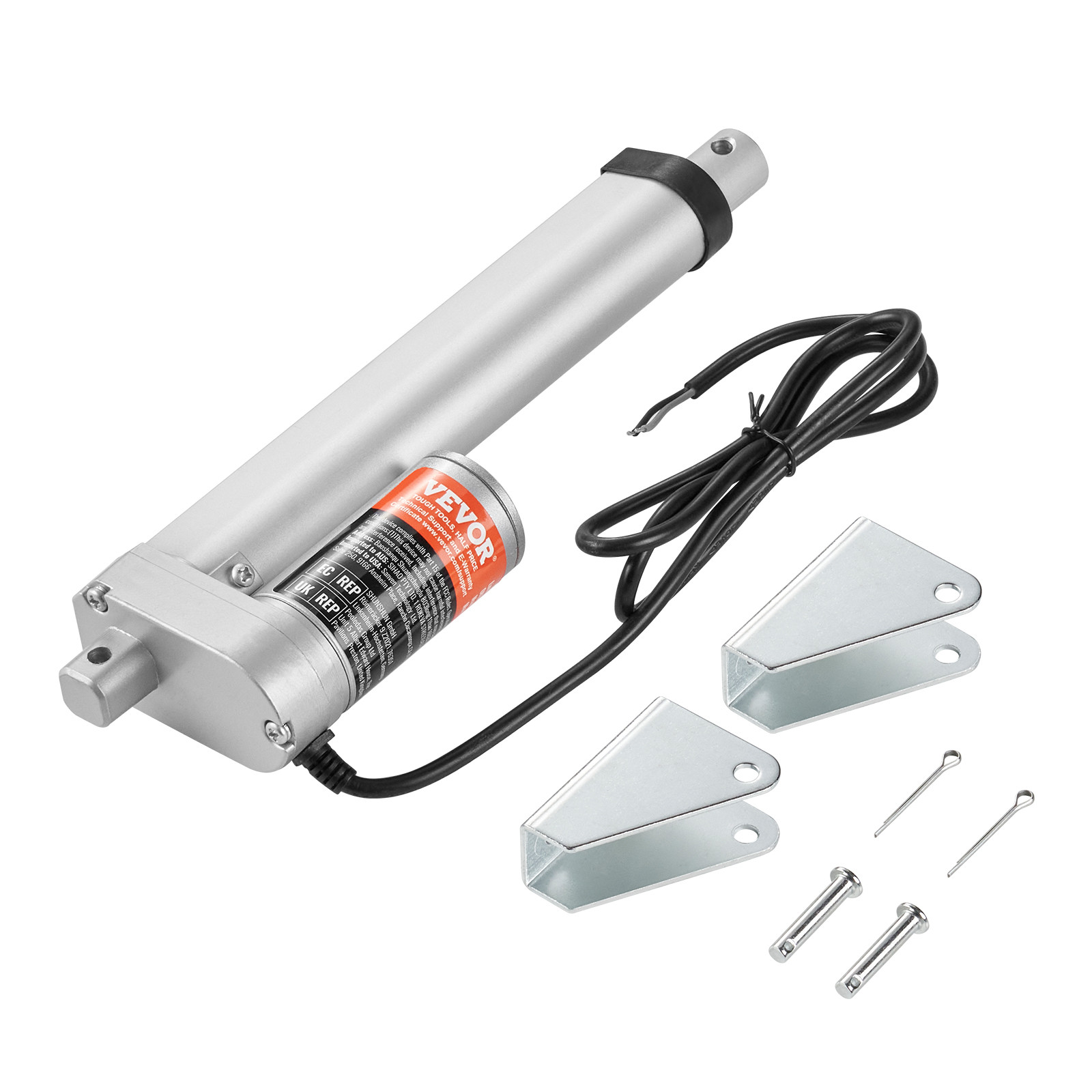 VEVOR Lineaire actuator DC 12V, IP54 elektrische motor met 150mm slag en snelheid van 5mm/s