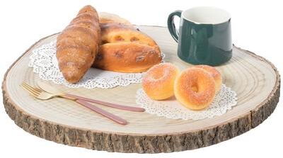 Vintiquewise Barky Natural Wood Slabs Rustic Ornament Slice Tray Table Charger