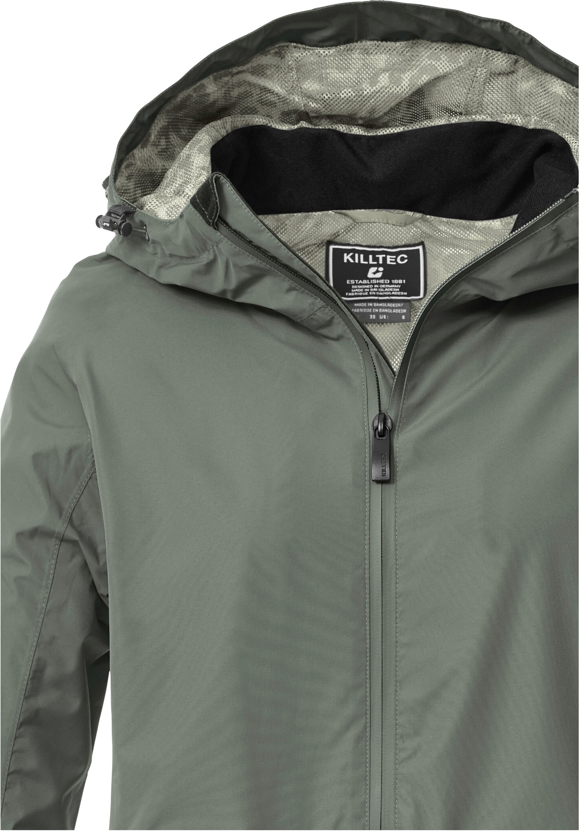Parka KILLTEC "KOS 35 WMN PRK", Damen, Gr. 36, grün, Obermaterial: 100% Polyester.Futter: 100% Polyester, Jacken Parka, Wasser- und winddichter Damenparka, atmungsaktiv, verstellbar grün 36