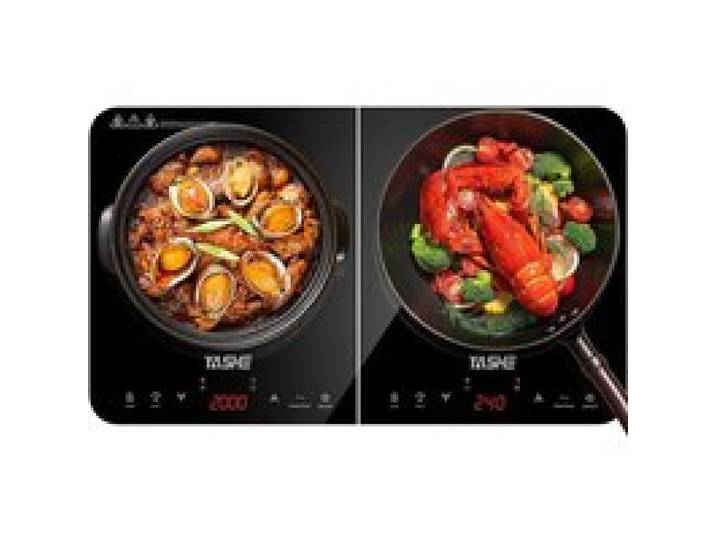 Plaque À Induction Double 3500W Plaque Induction 2 Feux Portable Avec Commande Tactile 10 Niveaux De Puissance Minuterie 4H Verrou