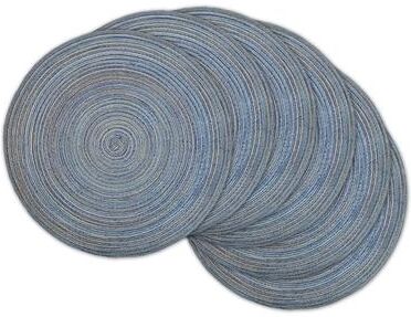 DII Design Imports Variegated Woven Polypropylene Round Placemats (Set of 6)