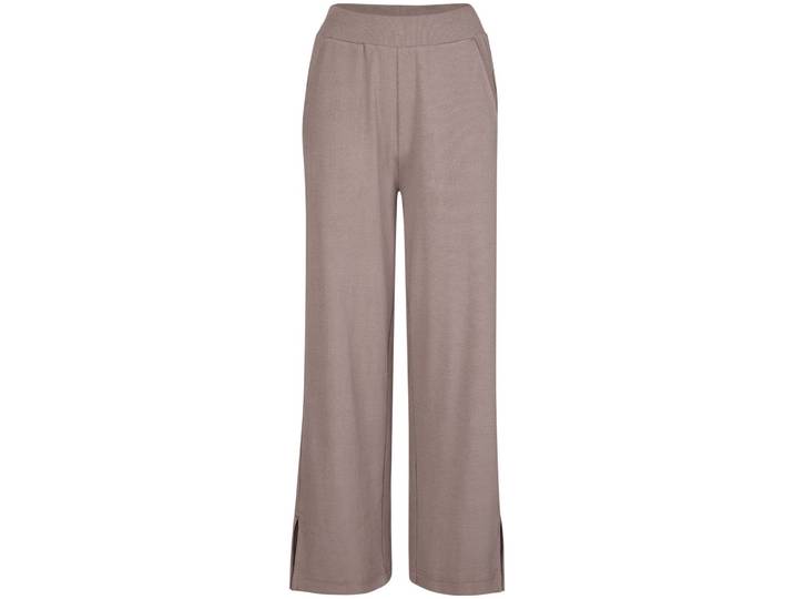 Naturaline Textil Naturaline Damen Lounge Hosen 2x2 RIB taupe