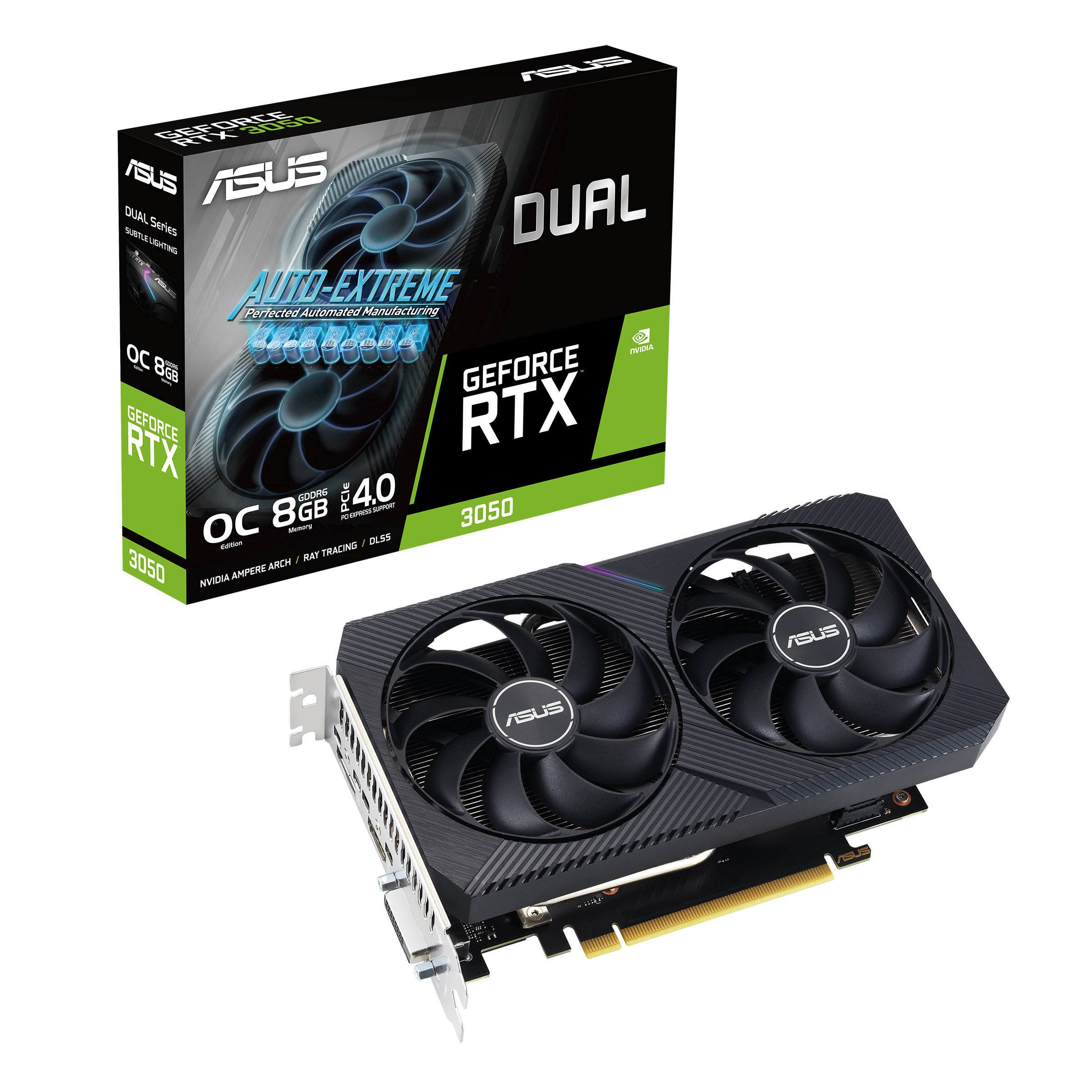 ASUS DUAL GeForce RTX 3050 OC V2 DUAL-RTX3050-O8G-V2 Grafikkarte 8 GB