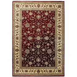 Carpetsale24 Orient Teppich 300x400 cm Rot, Zeitloser XXL Kurzflorteppich mit Ornamenten, Pflegearme Raumlösung für Loft, Galerie oder Wohnbereiche