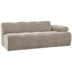 Modulsofa Mojo aus Flachcord, modern und flexibel, Sand, 2-Sitzer mit Armlehne rechts