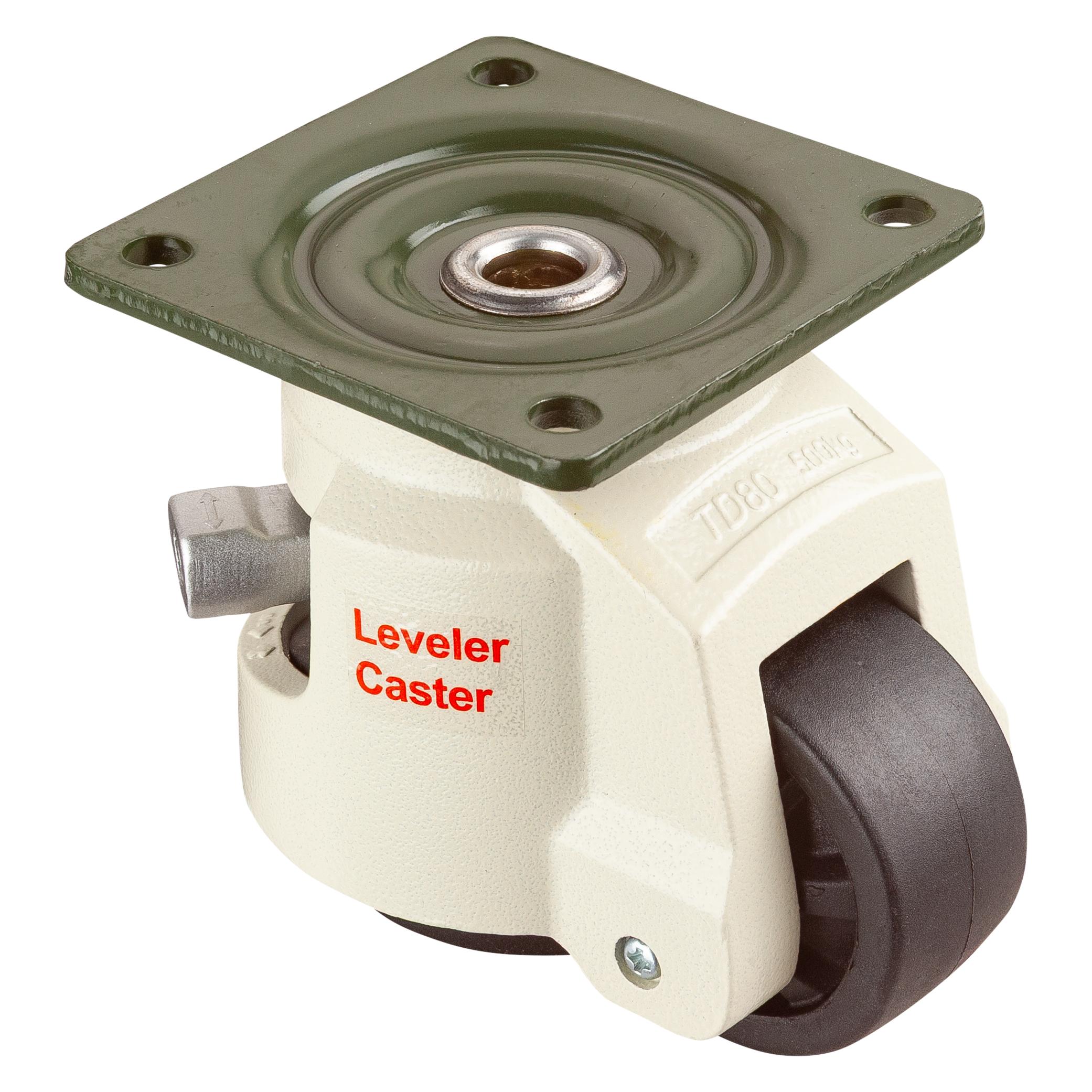 BS Rollen Lenkrolle, W320.A90,mit Feststeller,mit Platte,Ø 62,B 30,7mm,500kg,Polyamid (228235)