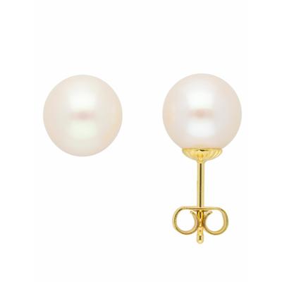 Paar Ohrhänger ADELIA´S "1 Paar 585 Gold Ohrringe / Ohrstecker mit Süßwasser Zuchtperle", gold, Ohrringe, Damen, Damen, Gold, 585 Gold mit Süßwasser Zuchtperle Goldschmuck für Damen