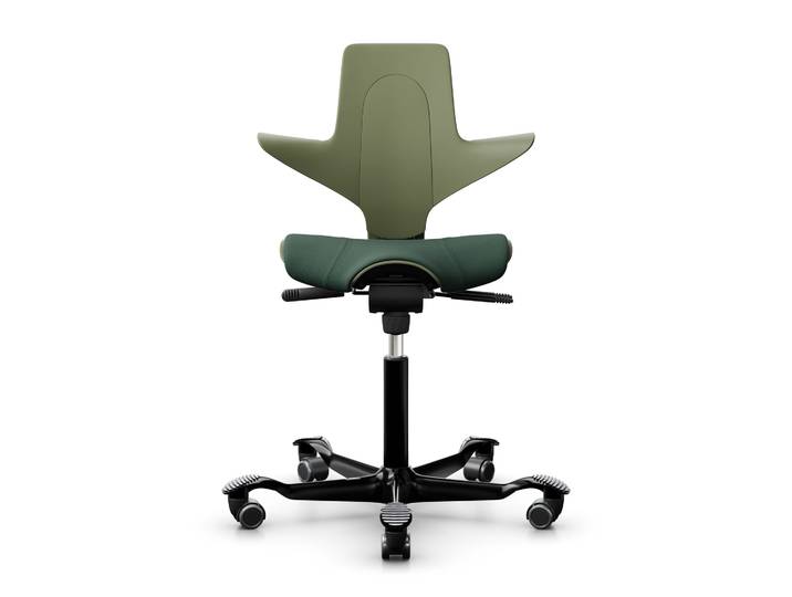 Saddle chair HAG Capisco Puls 8020, Green/Black, New, Ergonomic chair - ideal for flexible working