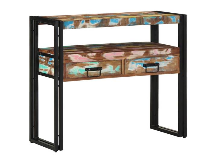 vidaXL Konsolentisch 90 x 33 x 75 cm Massives upgecyceltes Holz