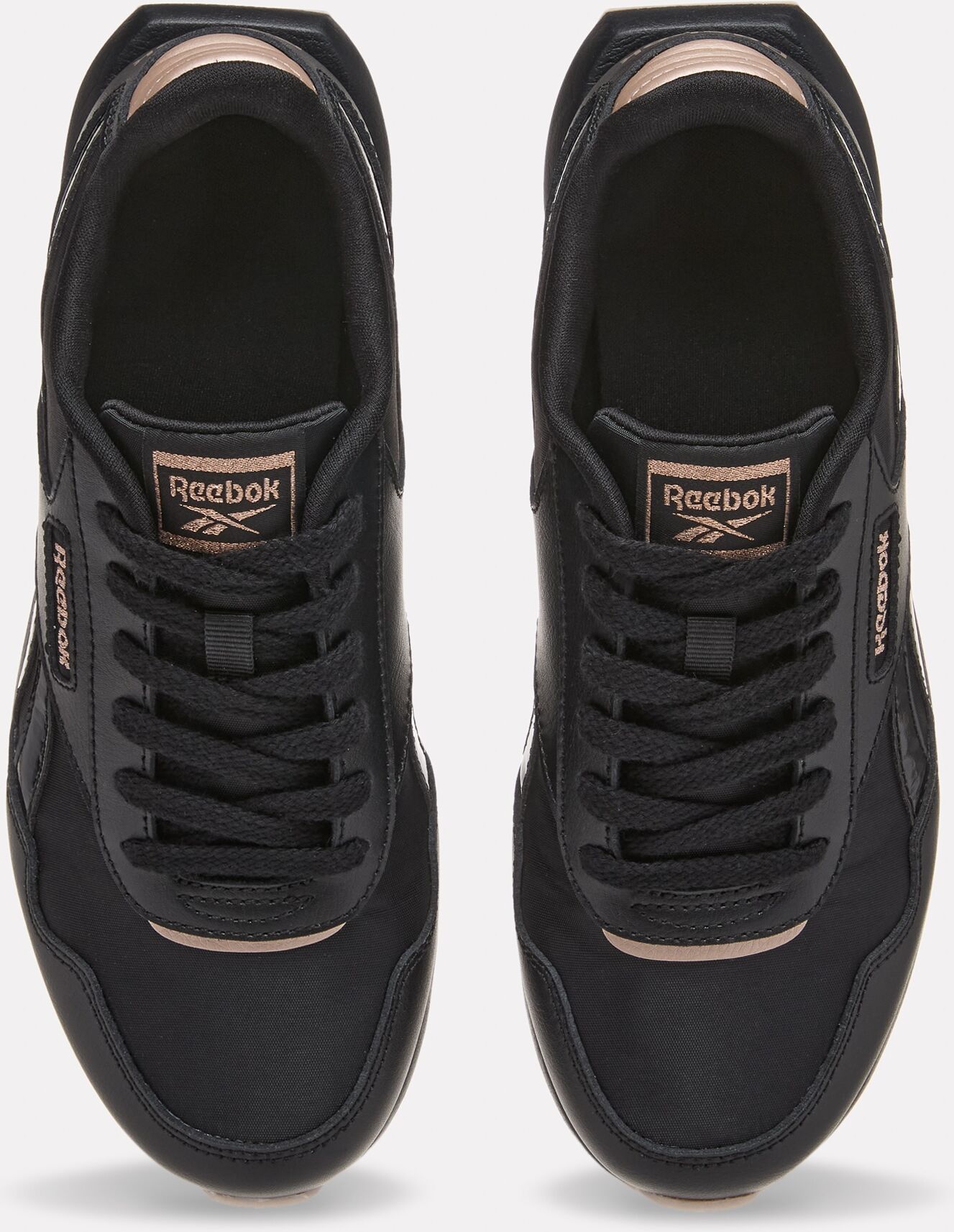 Sneaker REEBOK CLASSIC "REEBOK R125", Damen, Gr. 40, schwarz, rose gold, gum, Leder, Synthetik, Textil, Schuhe Sneaker schwarz, rose gold, gum 40