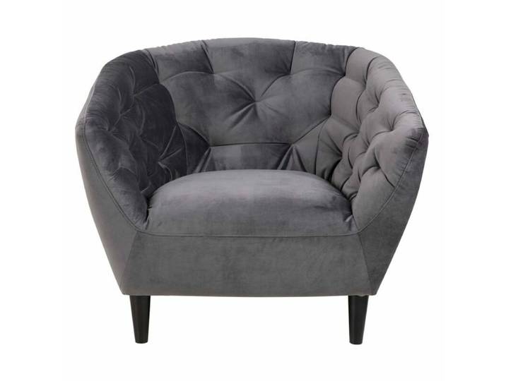 Trendstore Alfea Sessel - Textilgewebe Dunkelgrau Vintage