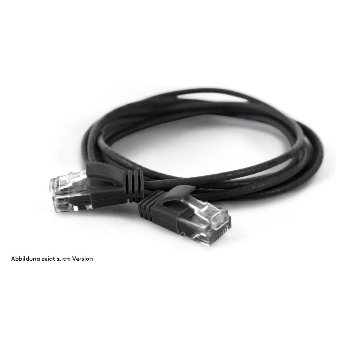 Wantec 7320 U/UTP (UTP) Schwarz 15m Cat6a Netzwerkkabel (U/UTP, CAT6a, 15 m) (7320)